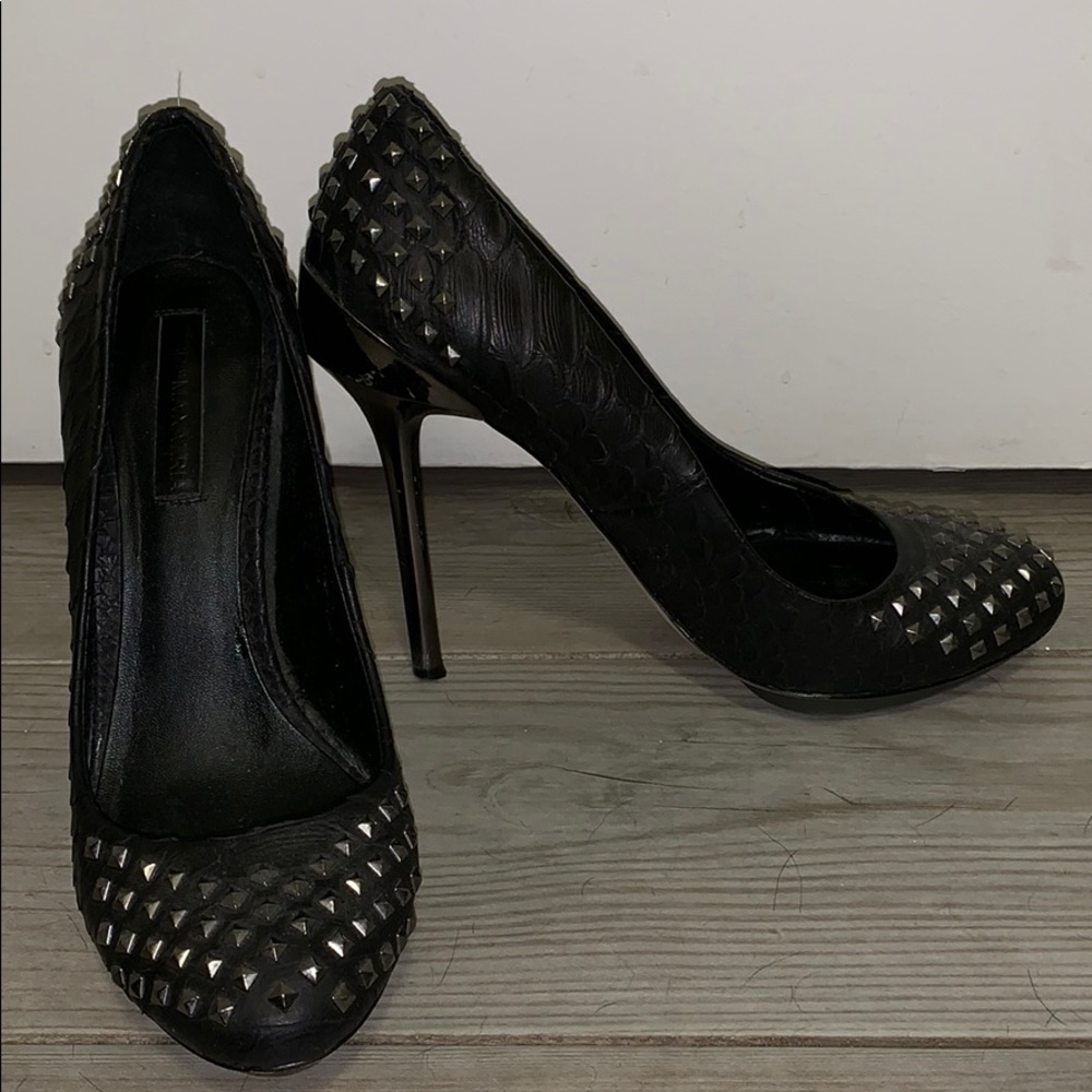 BCBG Maxazeria black studded stilletos. Size 8